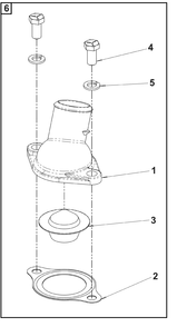 Engine Group - Thermostat Diagram and Parts List for 076830-04  Briggs and Stratton Generator